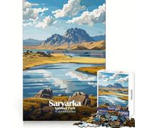 Parco Nazionale di Saryarka, Kazakistan Puzzle da 1000 pezzi per adolescenti Puzzle per migliorare la memoria Passatempo rilassante Bordi precisi (38x52cm)
