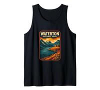 Parco Nazionale di Waterton in Stile Vintage Canotta