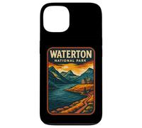 Parco nazionale di Waterton in stile vintage Custodia per iPhone 13