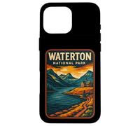 Parco nazionale di Waterton in stile vintage Custodia per iPhone 16 Pro Max