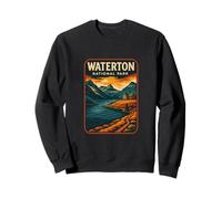 Parco Nazionale di Waterton in Stile Vintage Felpa