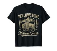 Parco Nazionale di Yellowstone Buffalo Vintage Escursionismo Maglietta