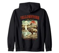 Parco nazionale di Yellowstone Est. 1872 Felpa con Cappuccio