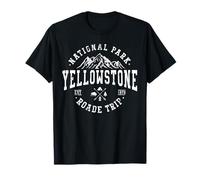 Parco Nazionale di Yellowstone Road Family Trip 2025 Camping Maglietta