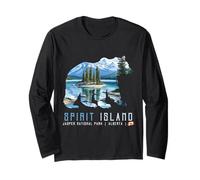 Parco Nazionale Jasper: Spirit Island Grizzly Bear Silhouette Maglia a Manica
