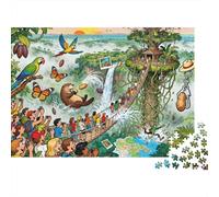 Parco Nazionale Manu Puzzle in Legno Impermeabile DIY Puzzles Da 1000 Pezzi Per Adulti Colorati Per Decorazioni Domestiche