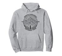 Parco nazionale North Cascades, Vintage 1968, Montagna Felpa con Cappuccio