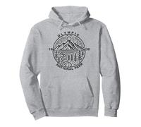 Parco Nazionale Olimpico 1938, Stile Vintage, Stato di Washington Felpa con Cappuccio