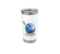 Parco nazionale vintage Denali Alaska Moose Bicchiere termico in acciaio inox doppia parete