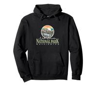 Parco Nazionale Vintage North Cascades Washington Mountain Felpa con Cappuccio