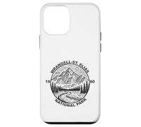 Parco nazionale Wrangell St Elias, Alaska, stile vintage 1980 Custodia per iPhone 12 mini