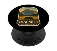 Parco nazionale Yosemite, con orso, stile retrò, PopSockets PopGrip Adesivo