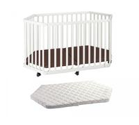 Parco Playpen bianco con materasso