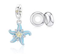 PARCOM Confezione da 3 ciondoli in argento Sterling per braccialetti e collane Pandora, perline distanziatrici rotonde, gioielli regalo per donne