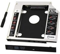 Pardarsey Alloggiamento adattatore universale da 9,5 mm SATA a SATA 2nd SSD HDD Hard Drive Caddy compatibile con computer portatili DELL HP Lenovo ThinkPad ACER Gateway ASUS Sony Samsung MSI