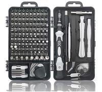 Pardarsey Set di cacciaviti elettronici di precisione 115 in 1 con custodia portatile, compatibile per computer, cellulare, PC, iPhone, cioccolato, nero