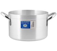 Pardini Casseruola Albergo Omnia 700 Alta 2 Manici Alluminio e Acciaio Inox, Argento, Cm 34 - 671034