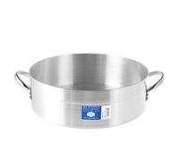 Pardini Casseruola Albergo Omnia 700 Bassa 2 Manici Alluminio e Acciaio Inox, Argento, Cm 45 - 671945