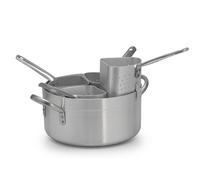Pardini Casseruola Albergo Omnia 700 Alta 4 Spicchi Alluminio E Acciaio, Argento, Cm 36 - 671836