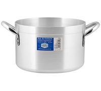 Pardini Casseruola Albergo Omnia 700 Alta 2 Manici Alluminio e Acciaio Inox, Argento, Cm 32 - 671032