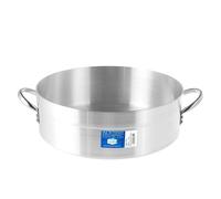 Pardini Casseruola Albergo Omnia 700 Bassa 2 Manici Alluminio e Acciaio Inox, Argento, Cm 45 - 671945