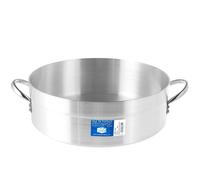 Pardini Casseruola Albergo Omnia 700 Bassa 2 Manici Alluminio e Acciaio Inox, Argento, Cm 50 - 671950