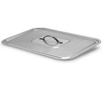 PARDINI Coperchio Alluminio Rettangolare 35x25 Pentole e Preparazione, Grigio, 35x25 cm