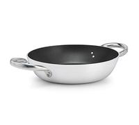 PARDINI Omnia Tegame Antiaderente Platinum 2 Manici cm 28 Pentole Cucina, Alluminio, Argento
