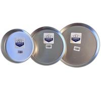 PARDINI - Set 3 teglie in alluminio tonde da 24, 28 e 32 cm, bordo 3cm, ideali per pizza o focaccia