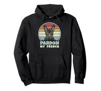 Pardon My French - Retro Funny Frenchie | Bulldog Francese Felpa con Cappuccio