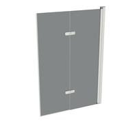 Pare-baignoire HÜPPE Design pure, porte pliante battante, fixation à gauche, largeur 1000mm, hauteur 1500mm, 8P2301182301, 8P2301182301, Cabine doccia: Colore del profilo Bianco Edition Glass ESG Grig