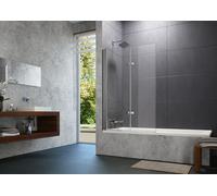 Pare-baignoire HÜPPE Design pure, porte pliante battante, fixation à gauche, largeur 1200mm, hauteur 1500mm, 8P2302123373, 8P2302123373, Cabine doccia: Colore profilo Edizione nera Vetro ESG Privatima