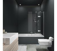 Pare-baignoire HÜPPE Solva, segment fixe, en 1 partie, sur mesure, fixation à droite, cadre partiel, largeur 600-1200mm, hauteur 1200-2000mm, S26380182322, S26380182322, Cabine doccia: Colore del prof