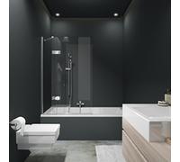 Pare-baignoire HÜPPE Solva, segment fixe, en 1 partie, sur mesure, fixation à gauche, cadre partiel, largeur 600-1200mm, hauteur 1200-2000mm, S26280092316, S26280092316, Cabine doccia: Colore del prof