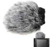 Pare-bruit Caméra - Housse Microphone Fourrure | Accessoire Vlog Audio, Protection Antivent Enregistrement Vidéo Extérieur Film Matériel Son Compatible Appareil Photo Réduction Bruit Portable