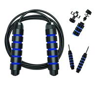 PARENCE.- 2m75 Corda ergonomica regolabile/Cuscinetti a sfera/Corda in acciaio rivestita in PVC/Maniglie antiscivolo in schiuma - Allenamento all'aperto e al coperto di alta qualità