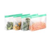 PARENCE - 5 Pezzi Sacchetti Riutilizzabili per Alimenti,Sacchetti Silicone per Alimenti Riutilizzabili,Sacchetti Congelatore Sandwich,PEVA Sacchetti per Cibo Gelo Riutilizzabili,Senza BPA