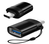 PARENCE - Adattatore OTG da USB-C a USB 3.0 solido - Alta qualità, compatto, cavo incluso, nero