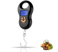 PARENCE.- Bilancia Elettronica 40 kg - Gancio Digitale Portatile con Display LCD Retroilluminato | Bilancia per bagagli compatta e precisa | Funzione TARE & HOLD | Viaggio aereo ideale