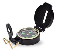 PARENCE - bussola da trekking con coperchio e ingrandimento - Rumore fluorescente - visualizzazione dei gradi - bussola portatile per campeggio, escursionismo, navigazione, ricerca dei sentieri - nero