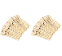 PARENCE.- Denti per spiedini in bambù 18 cm - Set da 100 | Bastoncini da cocktail | Aperitivo & BBQ | Accessori per frutta, carne e coperchi (Confezione da 2)