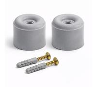 PARENCE. Fermaporta piccolo 32mm x 30mm - Set di 2 - Fermaporta con vite per pavimento o muro - Protezione porta e muro - Grigio