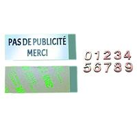 PARENCE. - Kit 2 pezzi utile per la casa/No Pub placca + numero porta color rame (numero 7)