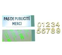 PARENCE. - Kit 2 pezzi utile per la casa/targa senza pub + numero di porta, colore dorato (figura 5)
