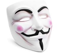 PARENCE.- Maschera Anonima V per Vendetta - Maschera Guy Fawkes 20 x 18,5 cm - Accessori Costume per Halloween, Cosplay, Carnevale, Eventi - Maschera in plastica leggera e confortevole