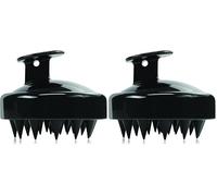PARENCE.- Massaggiatore per cuoio capelluto - Spazzola in silicone con punte morbide per capelli asciutti e bagnati - Colore casuale (blu, nero, bianco, rosa, turchese) (Confezione da 2)
