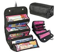 PARENCE.- Organizer per borsa per il trucco con 4 scomparti - Custodia per coltivazione arrotolabile impermeabile - Tasche sicure con zip - Fino a 44 cm di spazio aperto
