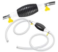 PARENCE - Pompa di aspirazione manuale per carburante, acqua e olio - Kit sifono con castoro aspirante, tubo trasparente di 2 m + morsetti - svuotamento facile e rapido