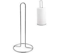 PARENCE.- Porta asciugamani grigio 32 cm - Portarotolo da cucina metallico 12×12×32 cm, dispenser verticale stabile, finitura opaca, compatibile con rotoli standard