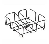 PARENCE.- Portatovaglioli in metallo nero 19x19x7 cm - Elegante e pratico portatovaglioli quadrato per cucina, sala da pranzo, credenza e reception